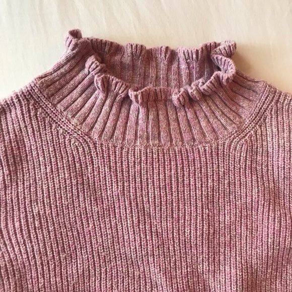 Pink Knit Turtleneck Sweater - Picture 2 of 4